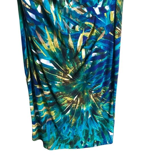 Jones New York Dress Women's Size 8 Multicolor Sheath Surplice Stretch Tropical - Picture 7 of 13